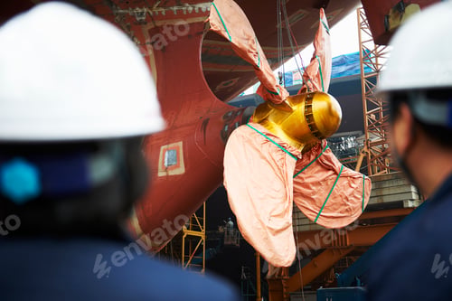 Preview: Detail of ship in shipyard, GoSeong-gun, South Korea