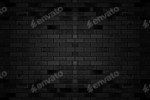 Preview: Black texture with brick wall for banner website or background.