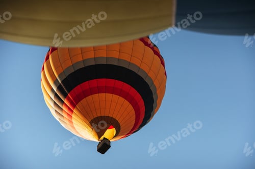Preview: A group of colorful hot air balloons against