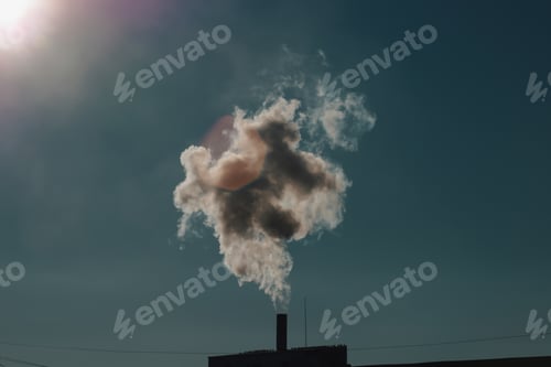 Preview: Smoke coming out of factory chimney.