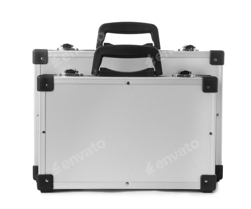 Preview: Two aluminum hard cases on white background