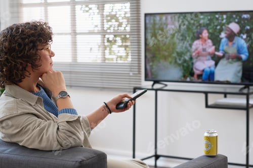 Preview: Woman resting for watching TV