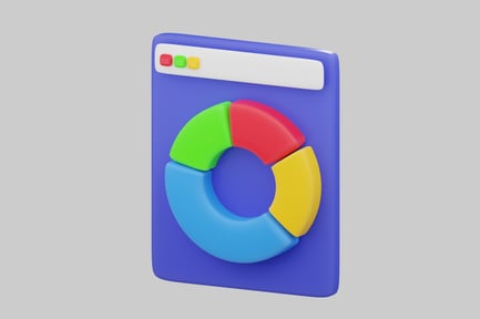 Preview: Donut chart in a computer window
