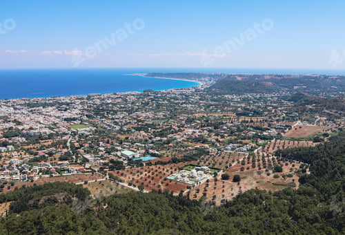 Preview: Beautiful view of the sea from the village of Filerimos.