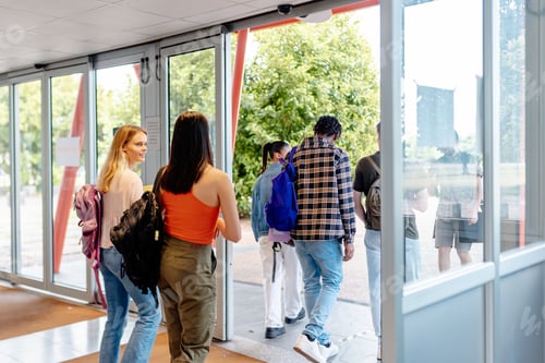 Preview: group of students on the university campus
