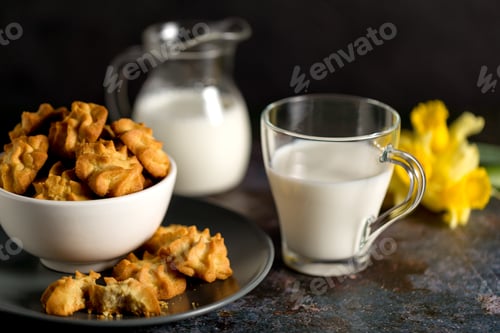 Preview: Shortbread Cookies. Dark Background