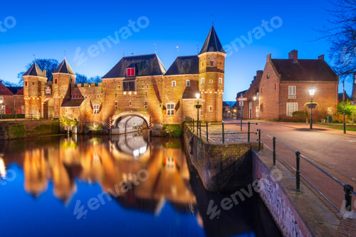 Preview: Amersfoort, Netherlands at the Koppelport at dawn.