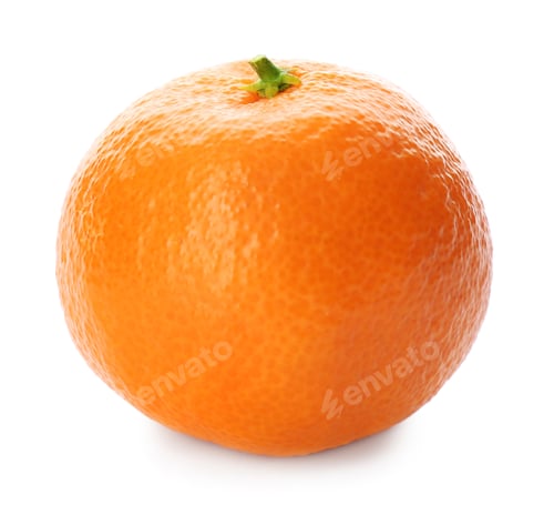 Preview: Fresh tangerine isolated on white. Citrus fruit