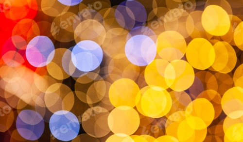 Preview: Yellow, Blue and red blurred lights background