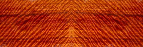 Preview: Nature Padauk wood has tiger stripe or curly stripe grain