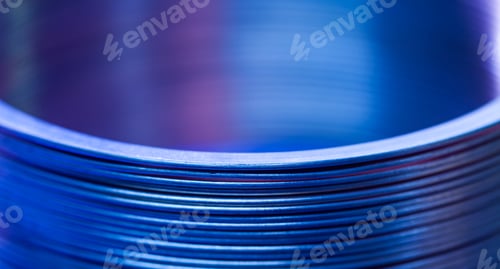 Preview: Close-up blue flat steel twisted strip