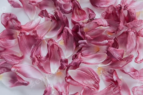 Preview: Abstract Pink Tulip Petals on White Background