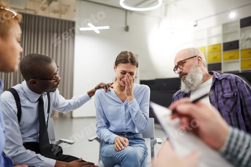 Preview: Young Woman Crying in Support Group