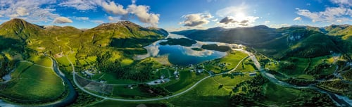 Preview: Panorama Beautiful Nature Norway.