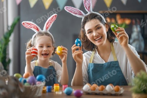 Preview: family preparing for Easter