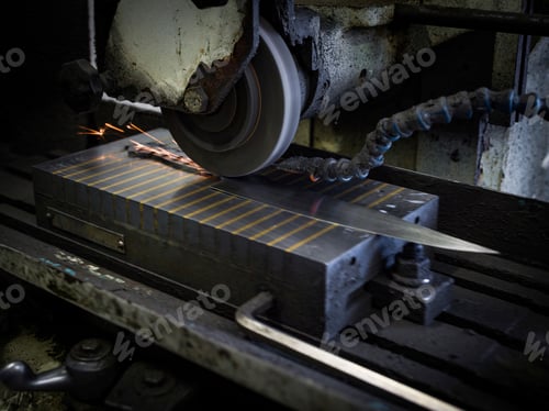 Preview: Knife on factory machinery in workshop