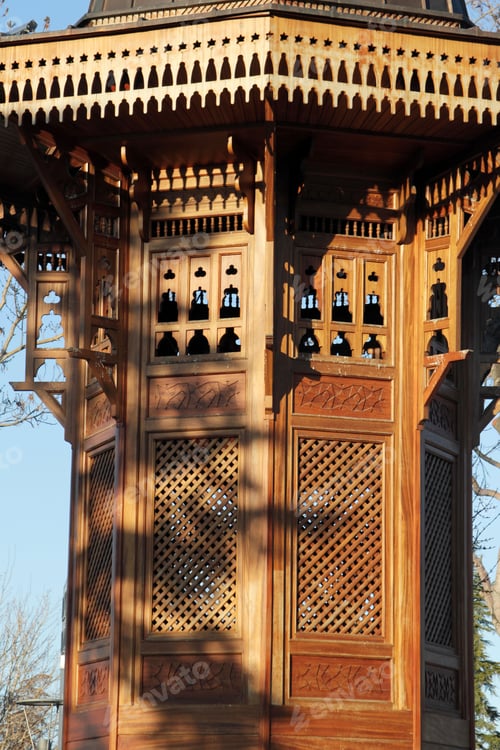 Preview: wooden and historical Sarajevo fountain