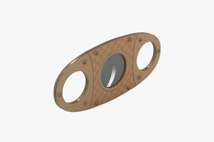 Preview: Checkered circular metallic object with peripheral and central apertures