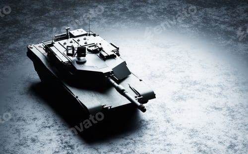 Preview: Military tank in hangar