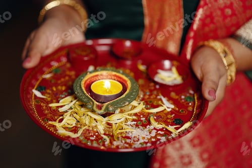 Preview: Offering Sacred Items During Traditional Indian Ceremony
