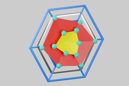 Preview: Abstract geometric shape with hexagonal base and right-angle sides.