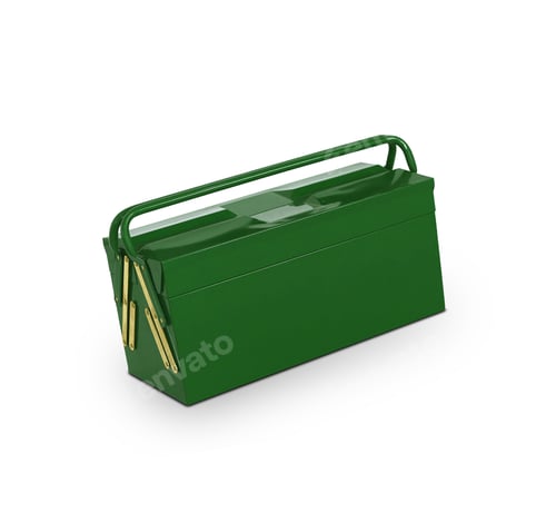Preview: Green toolbox isolated on white