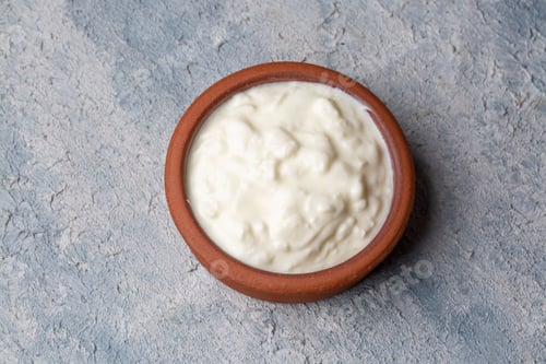Preview: Homemade yogurt in a rustic bowl