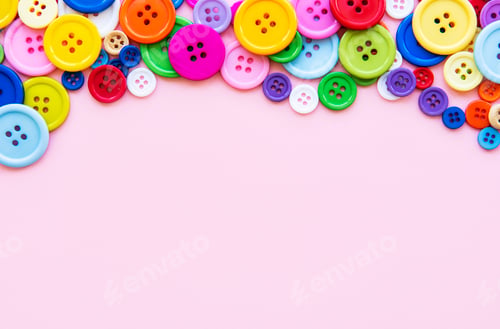 Preview: Multicolored sewing buttons