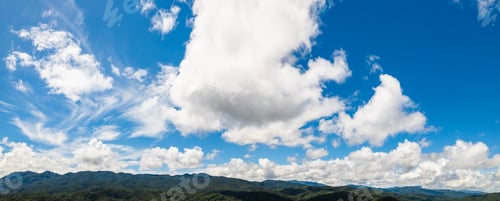 Preview: Beautiful blue sky and white clouds