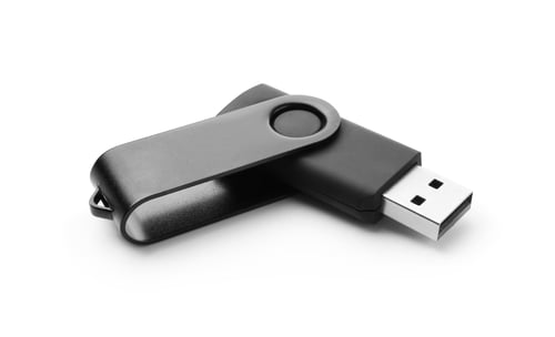 Preview: One modern flash drive isolated on white