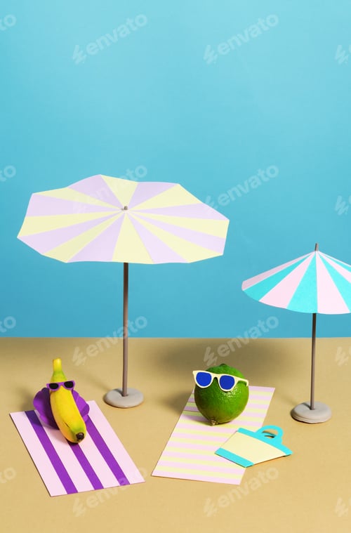 Preview: Funny fruits on the beach