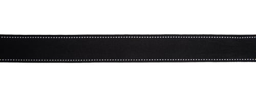 Preview: Black Ribbon Trim with Stitched White Edge