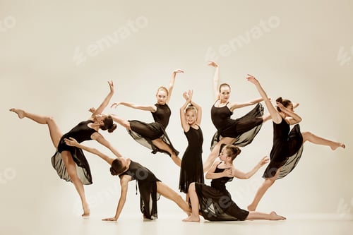Preview: The group of modern ballet dancers