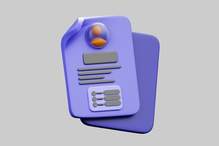 Preview: Minimalist resume document in lilac