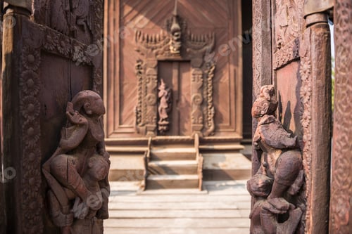 Preview: Shwe In Bin Kyaung Teak Buddhist Monastery, known as the most beautiful in Mandalay, Mandalay Region