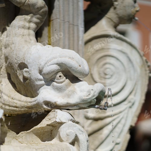 Preview: Cesena: historic fountain in the castle square
