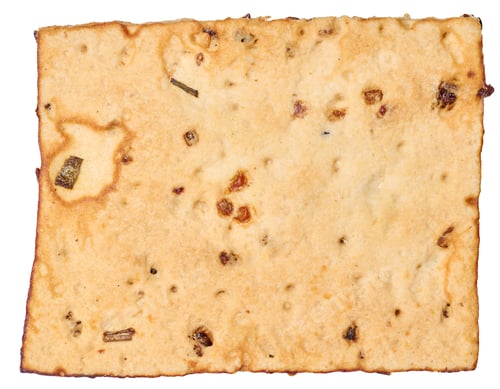 Preview: Rectangular crispy cracker, porous golden surface