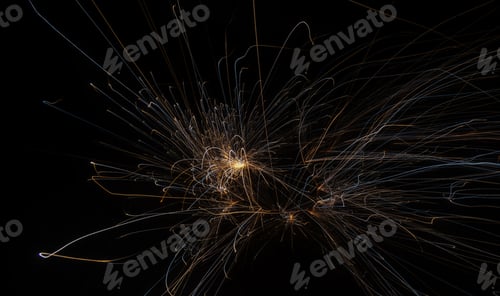 Preview: fireworks background at night, with space for text