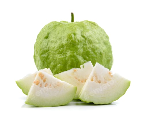 Preview: fresh guava fruit on a white background