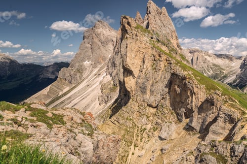 Preview: Scenery landscape with rocky and sandy mountain
