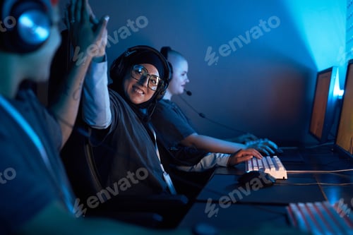 Preview: High five teammate in eSports competition