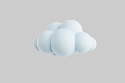 Preview: Soft blue cumulus cloud element
