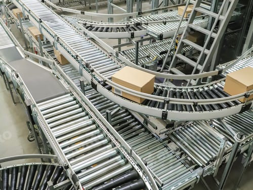 Preview: conveyor belt in a modern production line
