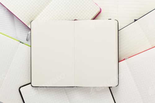 Preview: heap of paper notebook