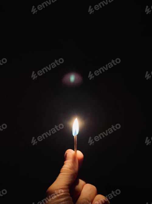 Preview: Fire on a dark background