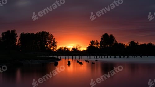 Preview: Beautiful shot of a sea at sunset