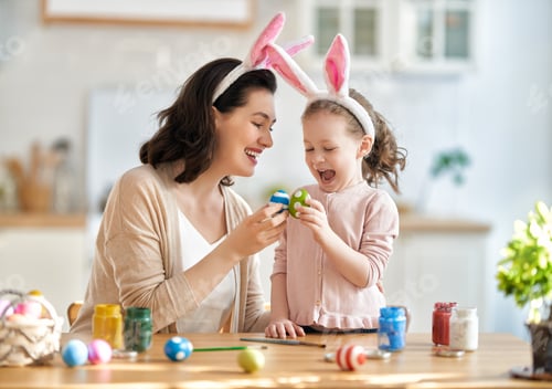 Preview: family preparing for Easter