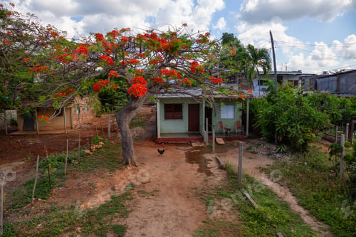 Preview: Residential neighborhood in a small town, La Boca, near Trinidad, Cuba