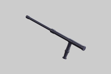 Preview: Black cylindrical club with T-shaped handle