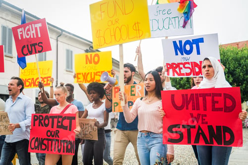Preview: Activists demonstrating against social issues